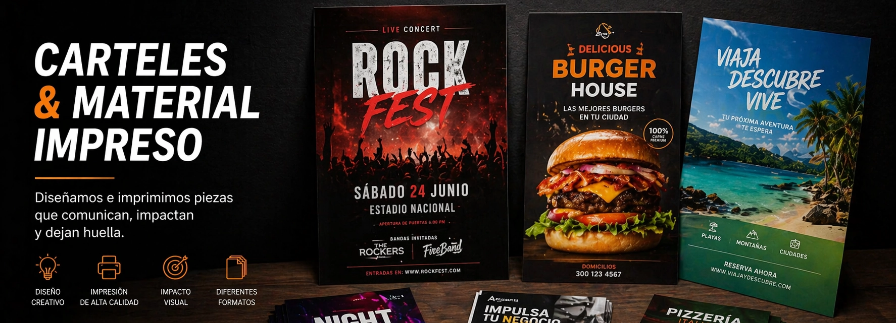 Carteles y material impreso para punto de venta