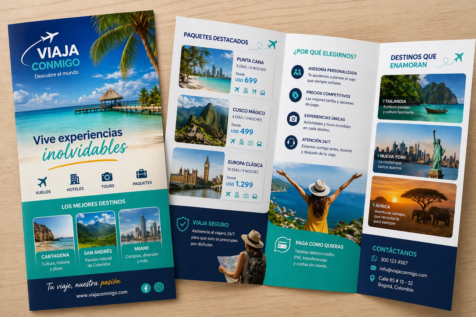 Folletos y brochures impresos