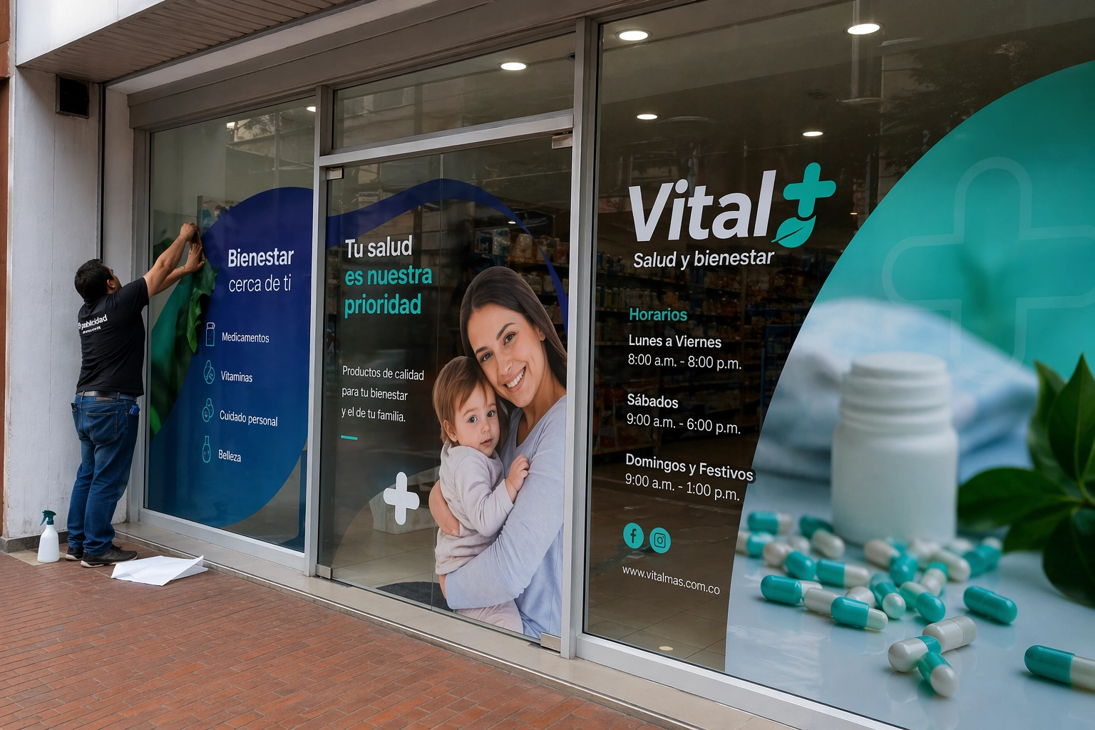 Instalación de vinilos publicitarios